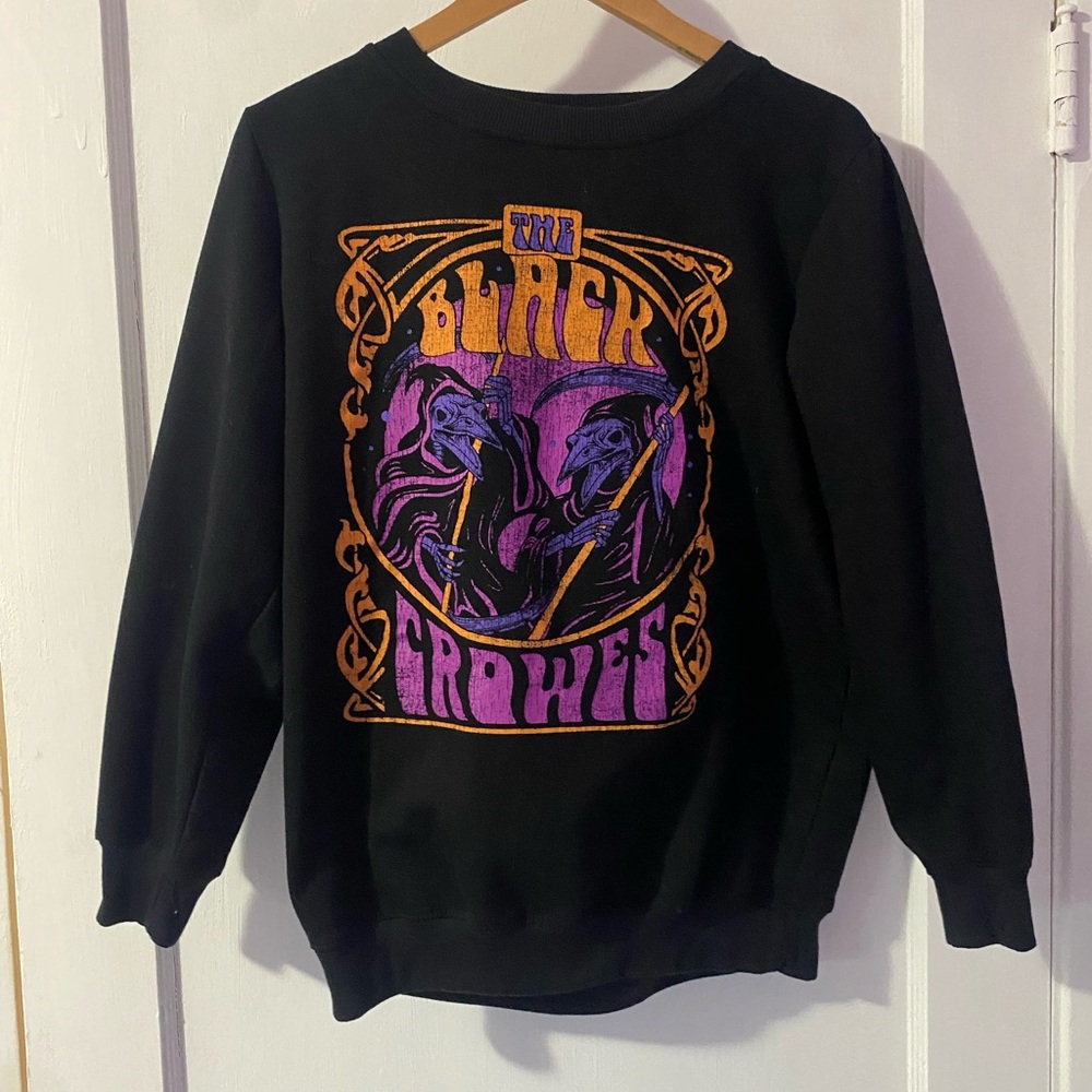 The Black Crowes  Official Band Merch Sweater Size Large Black Cotton